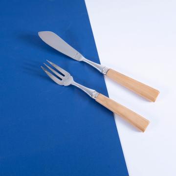Kérylos fish cutlery in boxwood, light yellow [5]