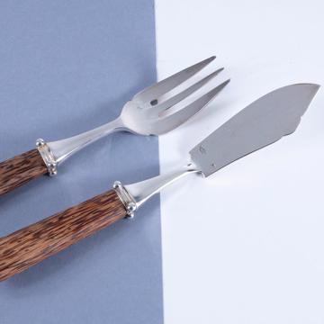 Couverts à poisson Palmier en bois naturel, nature [2]