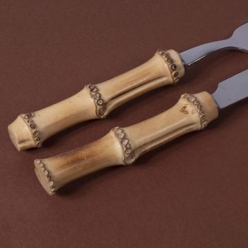 Couvert Bambou en inox, nature, set de 2 [4]