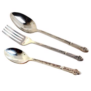 Petits couverts Florian en cuivre argenté, argent, set de 3 [4]