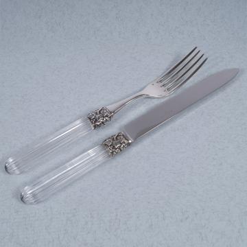 Fidélio Cutlery in silver plated and cristal