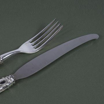 Couvert Saba en argent et résine, noir mat, set de 2 [5]