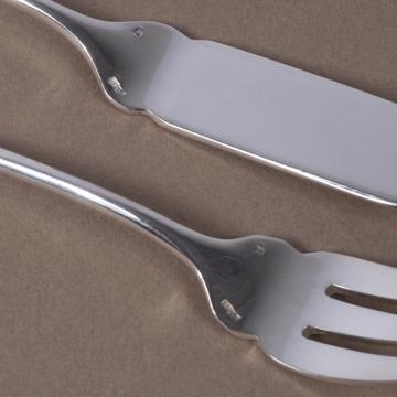 Couverts à poisson Feuille d'Argent en métal argenté, argent [4]