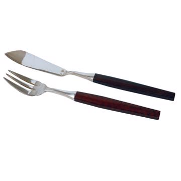 Tokyo fish cutlery in wood or horn, brown [3]