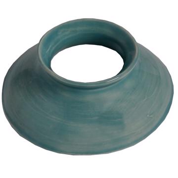 Coquetier Rond en faïence, vert mer