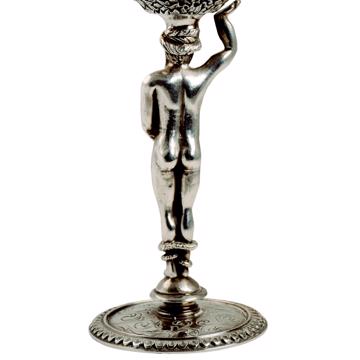 Adam and Eve glasses in crystal and silver plated, silver, adam [4]