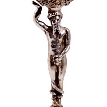 Adam and Eve glasses in crystal and silver plated, silver, adam [5]