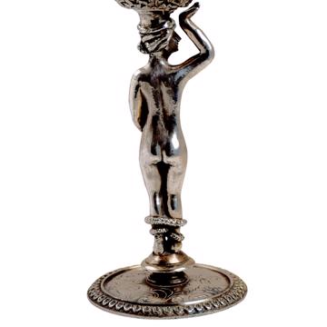 Adam and Eve glasses in crystal and silver plated, silver, eve [5]