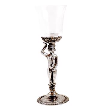 Adam and Eve glasses in crystal and silver plated, silver, eve [3]