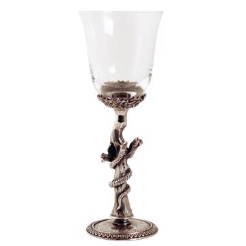 Verre Serpent en cristal et métal argenté ou doré, argent [5]