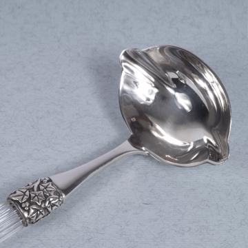 Cuillère à sauce Fidélio en cristal et métal argenté, transparent [2]
