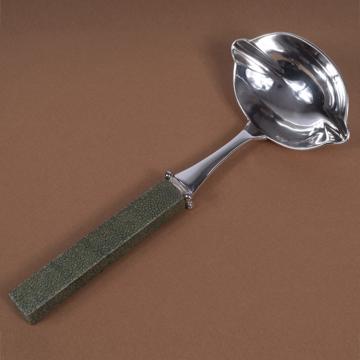 Galuchat sauce spoon in real leather