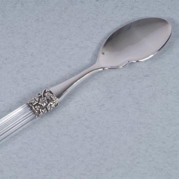 Fidélio individual sauce spoon in silver plated and cristal, transparent [2]