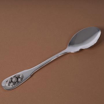 Cuillère à sauce individuelle Passementerie en métal argenté