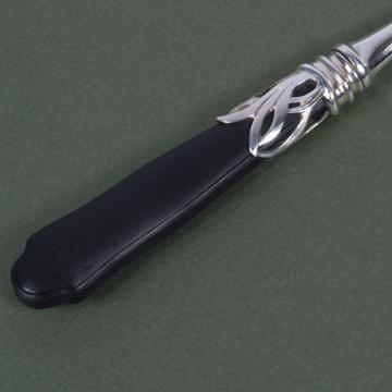 Cuillère à sauce individuelle Saba en argent et résine, noir mat [2]