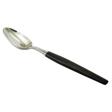 Cuillère Tokyo en corne et métal argenté, noir, café/thé [3]