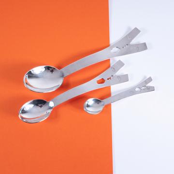 Kiss spoon in silver plated
