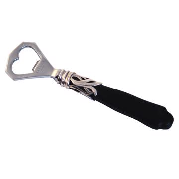 Décapsuleur Saba en résine et argent, noir mat [3]