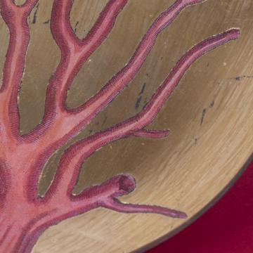 Assiettes Corail en Découpage sous verre, or, corail 8 [2]