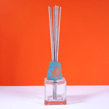 Diffuseur de Parfum Fougère en faïence et verre, turquoise, bergamote [1]