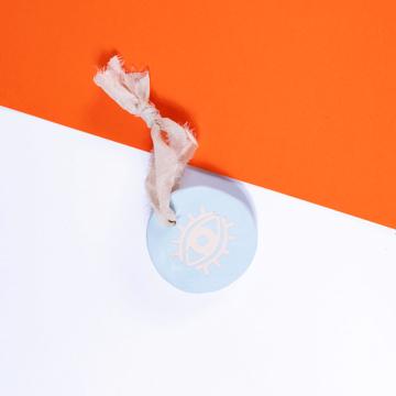 Médaille de Senteur Oeil en faïence, bleu clair, bergamote [1]