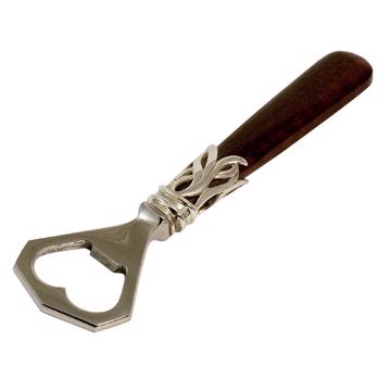 Décapsuleur Saba en résine et argent, brun