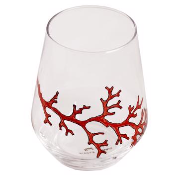 Verre Corail en Email sur Cristallin, rouge [3]