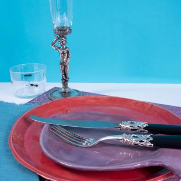 Tablescape with the Bird red plate