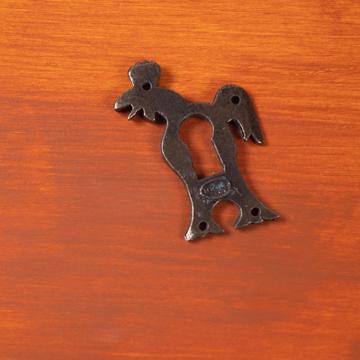Entrées de serrure Coq et Poule en métal patiné, bronze, coq [4]