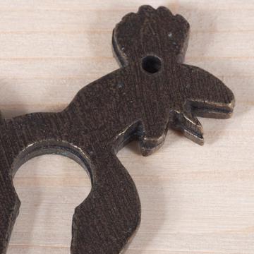 Entrées de serrure Coq et Poule en métal patiné, bronze, coq [2]