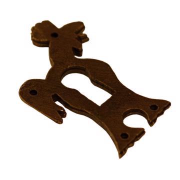 Entrées de serrure Coq et Poule en métal patiné, bronze, coq [5]