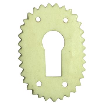 Key hole in Sculpted Bone, white, crenel [3]
