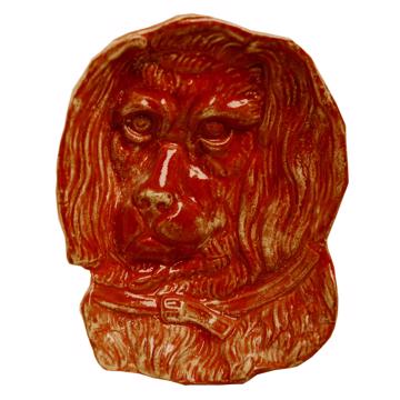 Coupelle Chien en Faïence, rouge effet [3]
