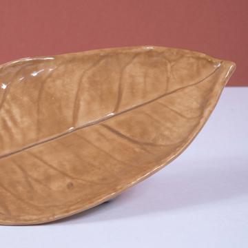 Lemon leaf in earthenware, brown [2]