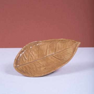 Lemon leaf in earthenware, brown [1]
