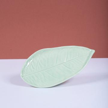Lemon leaf in earthenware, mint green [1]