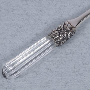 Fidélio oyster fork in silver plated and cristal, transparent [2]
