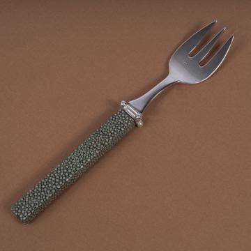 Fourchette à huître Galuchat en cuir véritable