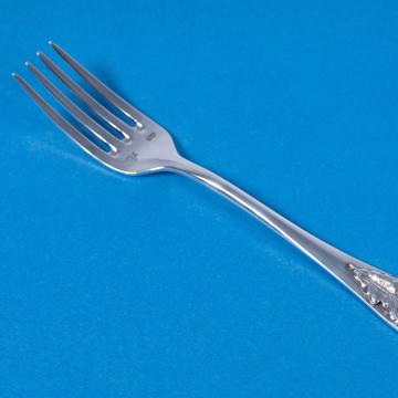 Silver leaves starter fork in silver plated, silver [4]