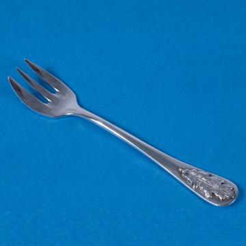 Fourchette à huître Feuille d'Argent en maillechort argenté