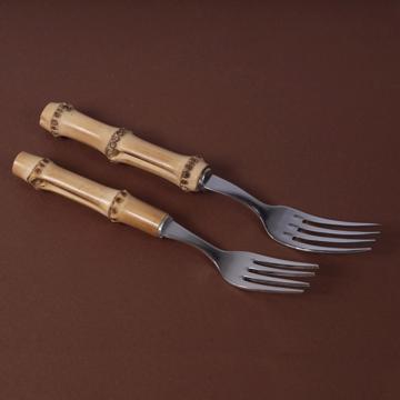 Bamboo forks in stainless steel