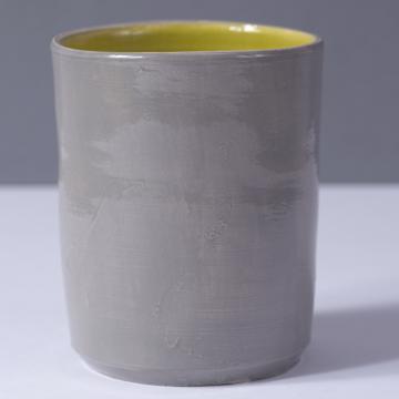 Alagoa Cup in turned earthenware, light grey [2]