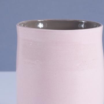 Alagoa Cup in turned earthenware, light pink [2]