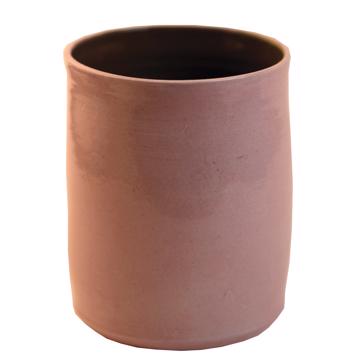 Alagoa Cup in turned earthenware, light pink