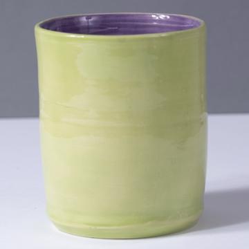Alagoa Cup in turned earthenware, peridot green [2]