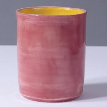 Alagoa Cup in turned earthenware, antic pink [2]