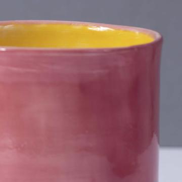 Alagoa Cup in turned earthenware, antic pink [4]