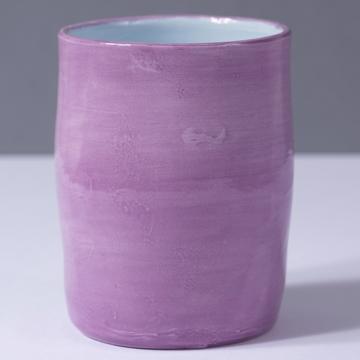 Alagoa Cup in turned earthenware, violet [2]
