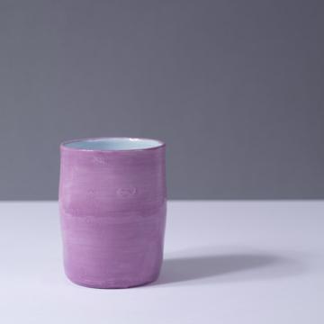 Alagoa Cup in turned earthenware, violet