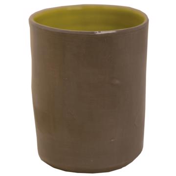 Alagoa Cup in turned earthenware, light grey